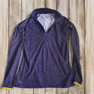 Nike Pro Dri-Fit Purple and White Top
